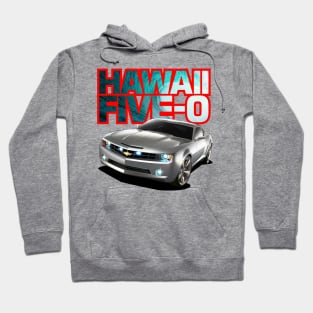 Hawaii Five-O SILVER CAMARO Red Outline Hoodie